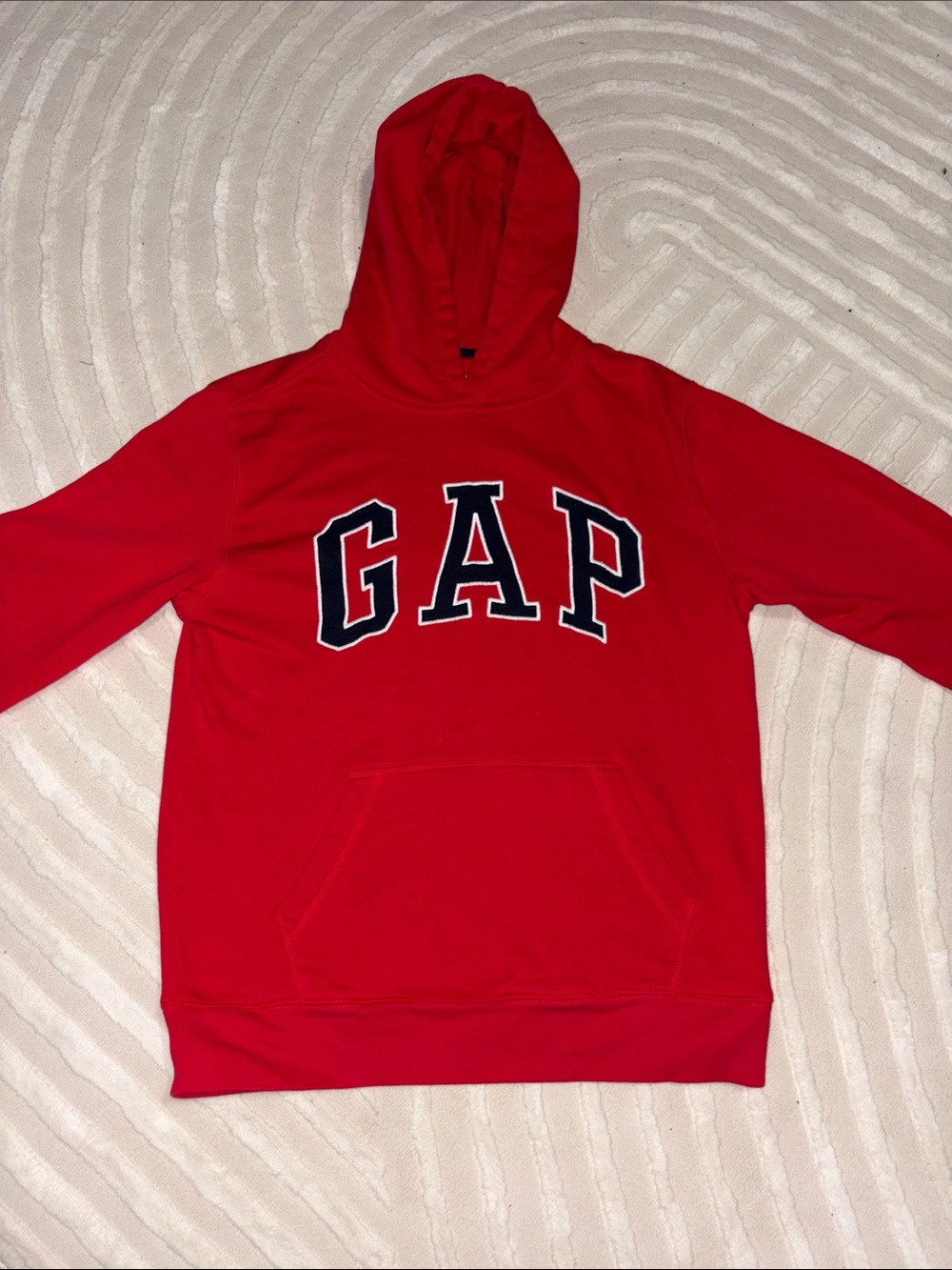 GAP Red Pullover Hoodie with Navy White Logo